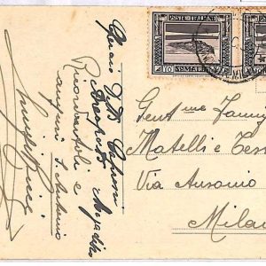 ai3405 - Somalia Italiana -  POSTAL HISTORY - Postcard -  Lighthouses - 1936