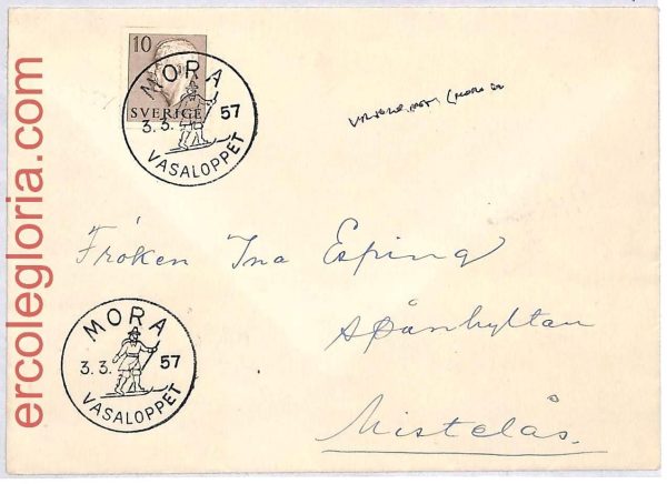 ai3692 - Sweden - POSTAL HISTORY - Cover - Olympic Games,Skiing - 1957