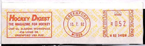 ai3698 - GB - POSTAL HISTORY - Mechanical postmark on cutout- Olympic Games 1992