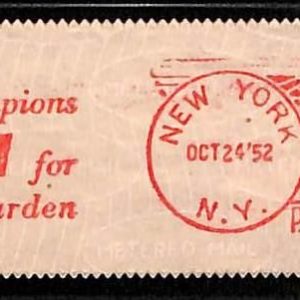 ai3698b -USA- POSTAL HISTORY - Mechanical postmark on cutout- Olympic Games 1952