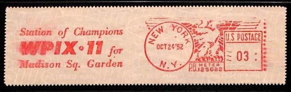ai3698b -USA- POSTAL HISTORY - Mechanical postmark on cutout- Olympic Games 1952