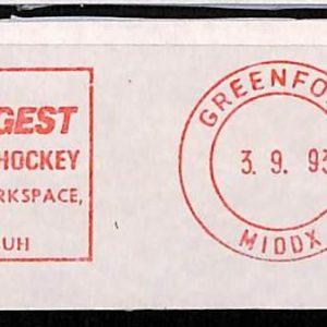 ai3698a -GB- POSTAL HISTORY - Mechanical postmark on cutout- Olympic Games 1993