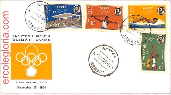 ai3712 - Ethiopia - POSTAL HISTORY - FDC - Olympic Games - 1964