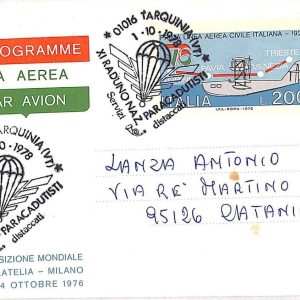 ai3721 - Italy - POSTAL HISTORY -Postal Stationery Aerogramme -PARACHUTING- 1978