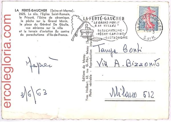 ai3725 - France - POSTAL HISTORY - Postcard - PARACHUTING - 1963