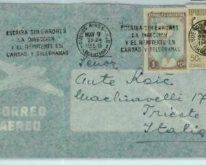 96790 - ARGENTINA - POSTAL HISTORY - Airmail  COVER  to ITALY, 1955 -  1.50 $