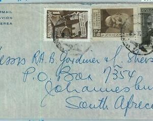 96821 - ARGENTINA - POSTAL HISTORY -  Airmail  COVER to SOUTH AFRICA  1958