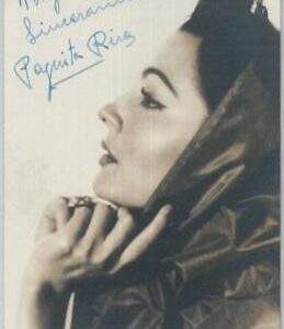BK0092 -  Signed CINEMA ACTRESS Autograph -  PAQUITA RICO