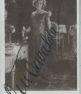 BK0093 -  Signed CINEMA ACTRESS Autograph - OSSI OSWALDA  silent cinema