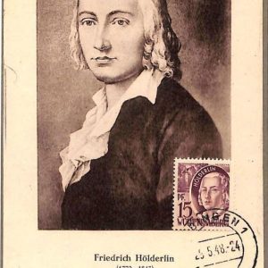 90105 - GERMANY Württemberg - MAXIMUM CARD - Literature HOLDERLIN 1948