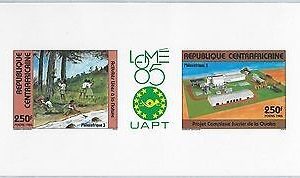 Central African DELUXE PROOF  Sheet - Scott # 767a 1985 - MUSHROOMS Funghi