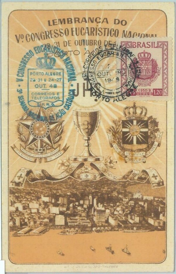 86510 - BRAZIL - Postal History - FDC MAXIMUM CARD -  Eucharistic congress 1948