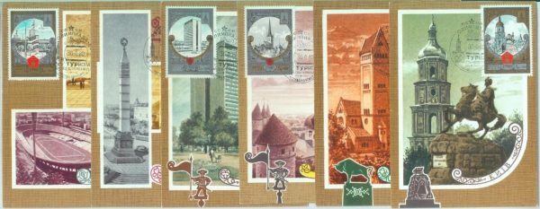 83618 - RUSSIA USSR - Postal History - Set of 6 MAXIMUM CARDS Architecture 1980