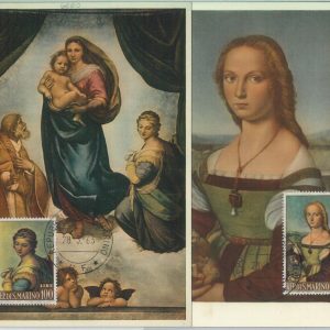 81233 - SAN MARINO - Postal History - Set of 2 MAXIMUM Cards - ART Religion 1963