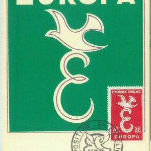 83664 - FRANCE  - Postal History -  FDC MAXIMUM CARD  1954  EUROPA Dove