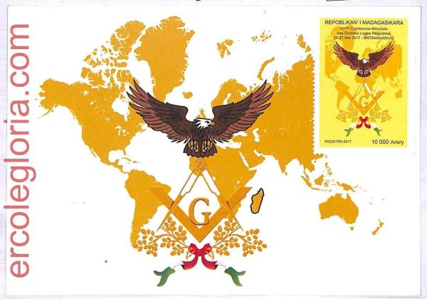 ai3440 - MADAGASCAR -  MAXIMUM CARD - Masonic   FREE MASONS - 2017