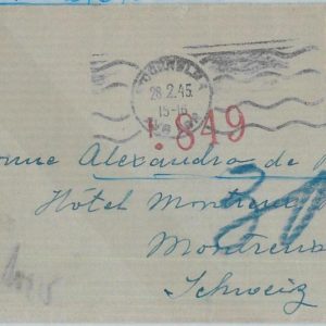77632 -  SWEDEN - POSTAL HISTORY - CENSORED COVER  to SWITZERLAND  1945