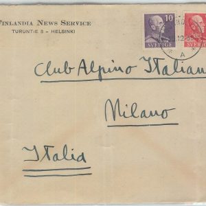 77635 - SWEDEN - POSTAL HISTORY -  COVER  to  ITALY  1939