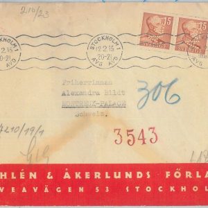 77631 -  SWEDEN - POSTAL HISTORY - CENSORED COVER  to SWITZERLAND 1945