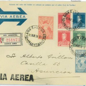BK1790 - ARGENTINA - POSTAL HISTORY - First Flight Cover BA / ASUNCION Mul  # 49