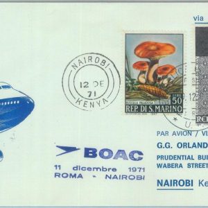 83030 - SAN MARINO - Postal History - FIRST FLIGHT: Rome  NAIROBI # 826 DF 1971