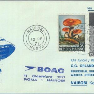 83031 - SAN MARINO - Postal History - FIRST FLIGHT: Rome  NAIROBI # 826 DF 1971
