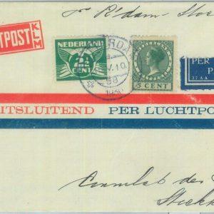 89756 - NETHERLANDS - Postal History - FIRST FLIGHT  Amsterdam -  Stockholm 1930