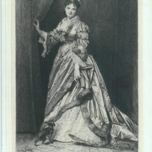 84970 - FRANCE - VINTAGE Engraving: Carolus-Duran PORTRAIT DE MADAME 1870s