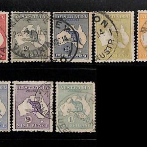 P4154- AUSTRALIA KANGAROOS- SG- #1-11+6a - USED VERY FINE LUXUS