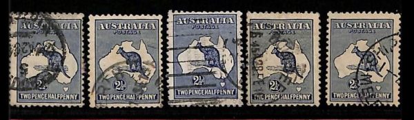 P4154b - AUSTRALIA    KANGAROOS - SG  - #4 (5) - USED VERY FINE