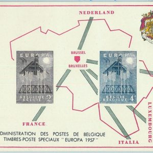 67318 -  BELGIUM - Postal History - SPECIAL official CARD -  1958 EUROPA CEPT