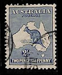 P4154c - AUSTRALIA     KANGAROOS - SG  #4 COLOR SHADE?? - USED VERY FINE