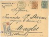 ITALIA REGNO Sass 61 + 63 su FRONTE etichetta raccomandata PERSONALIZZATA NAPOLI