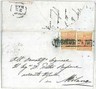 LOMBARDO VENETO - Sassone 3 x 2 su BUSTA : VERONA 1851