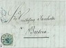 02104  LOMBARDO VENETO - Sassone 11 su BUSTA  da MILANO a BRESCIA