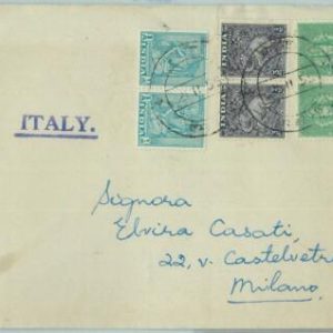 67368 - INDIA  - Postal History -  COVER to ITALY 1955 - ELEPHANTS