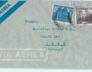 94059 - ARGENTINA - POSTAL HISTORY - AIRMAIL Cover to NORWAY  1947