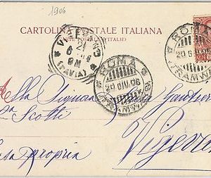 60023 -  ITALY - POSTAL HISTORY -   POSTMARK on CARD :  TRAMWAY ! TRAMVIA 1906