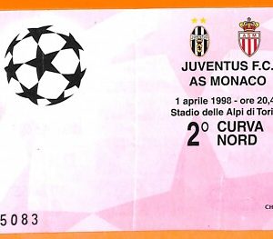 C0795 - Vecchio BIGLIETTO PARTITA CALCIO -  JUVENTUS VS MONACO