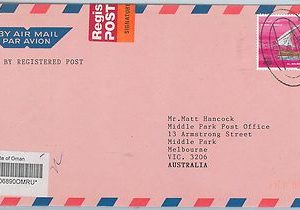 64566  -  OMAN - POSTAL HISTORY -  LARGE COVER to AUSTRALIA 2002 - BOAT