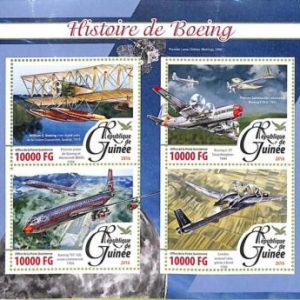 A8009 - REP.GUINEE -  Stamp Sheet - 2016 AIRPLANES Transport