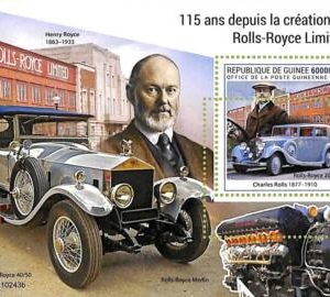 A8002 - REP.GUINEE - ERROR MISPERF  Stamp Sheet - 2021 CARS Charles Rolls