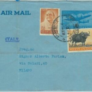 67369 - INDIA  - Postal History -  Aerogramme  COVER  to  ITALY 1964