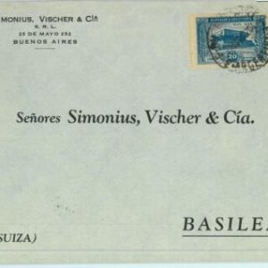 93911 - ARGENTINA - POSTAL HISTORY - SINGLE STAMP 20 cnt on Cover 1947 Switzerla