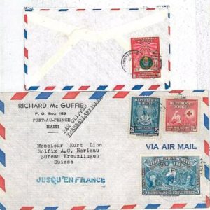 20594 - HAITI - Postal History - IRMAIL COVER to SWITZERLAND 1950 RED CROSS