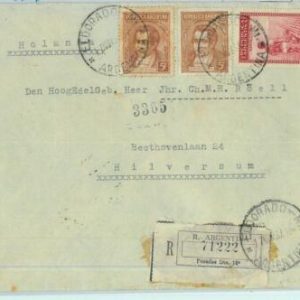 93980 - ARGENTINA - POSTAL HISTORY - REGISTERED Cover ELDORADO  to HOLLAND  1937