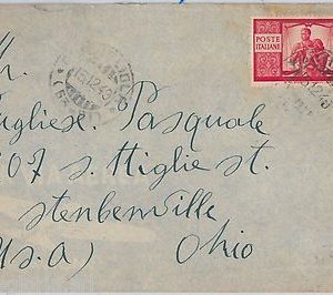 57007 - ITALIA REPUBBLICA - STORIA POSTALE : 100L. DEMOCRATICA isolato su BUSTA