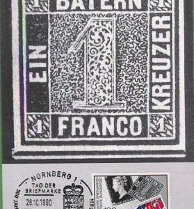 ag7320a - GERMANY -  MAXIMUM CARD - 28.10..1990 - Nurnberg, Stamps