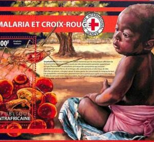 A0281 - CENTRAL AFRICA - MISSPERF 2017 stamp SHEET :  Medicine RED CROSS Malaria