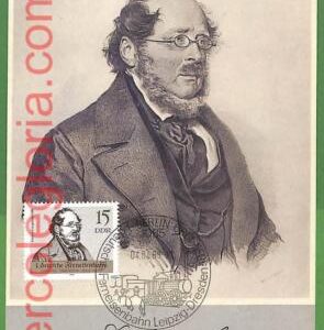 ag7456a - GERMANY DDR - MAXIMUM CARD - 04.04.1989 - Famous people